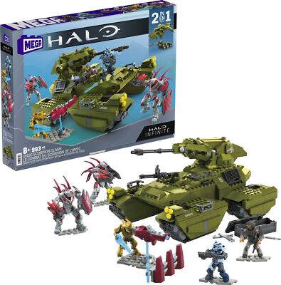 MEGA Halo Infinite UNSC Scorpion Clash Building Toy Set & 5 Micro Action Figures