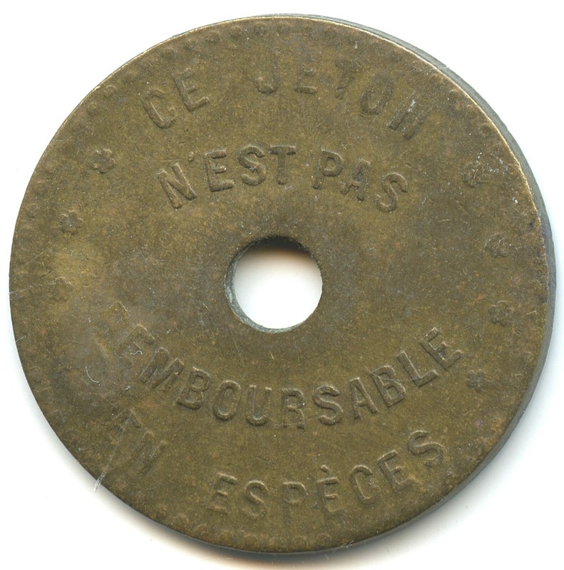 Jeton 10 Centimes Aluminium Alais Marseille Gap NÂ°5657