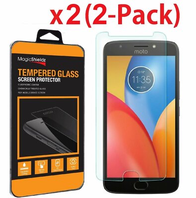 2 Pack Premium Screen Protector Tempered Glass Film For Motorola E4  E4 Plus
