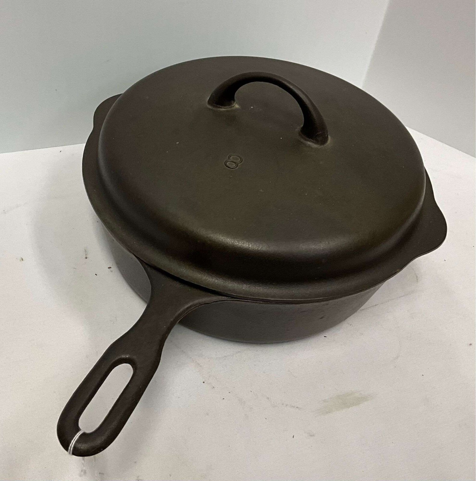 Vintage GRISWOLD Iron Mountain Cast Iron #8 Chicken Pan 1034