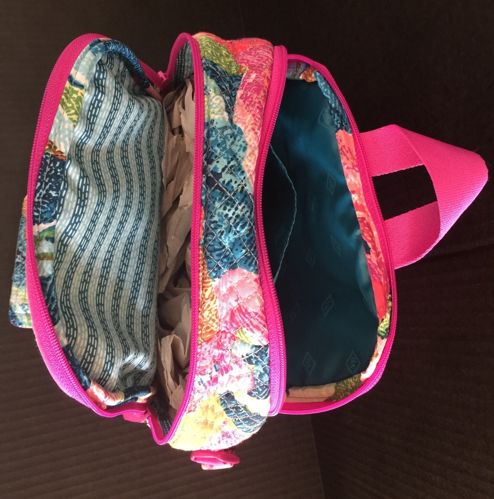 Vera Bradley Hadley Small Backpack & Iconic Zip ID Case, Superbloom, NEW