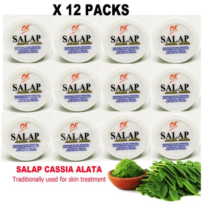 100% Herbs Traditional Cassia Alata Leave Skin Disease Treatment Salap x12 Packs