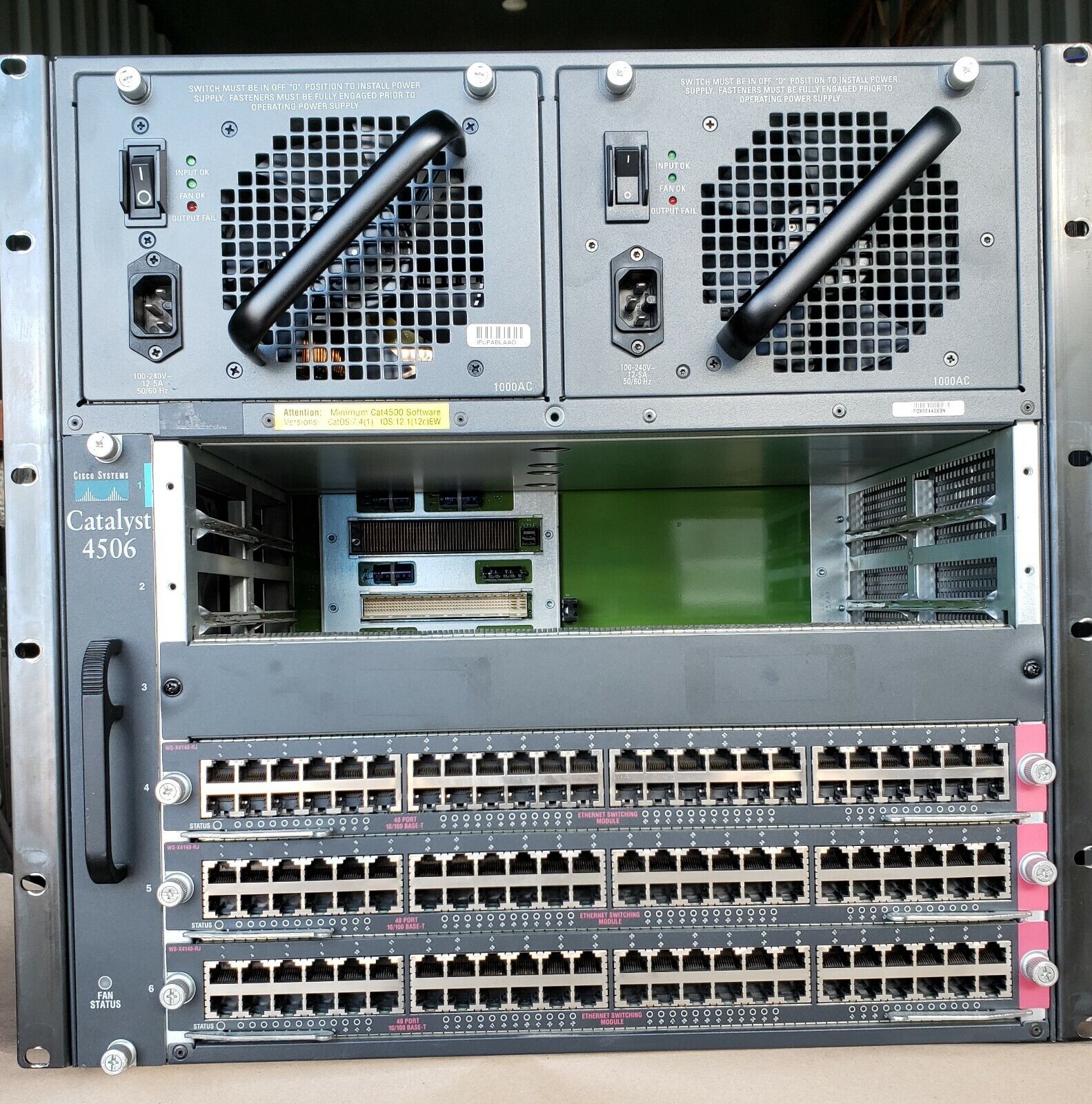 Cisco Catalyst 4500 Series WS-C4506-E Switch WS-X4148-RJ Cisco Catalyst 4500 Series WS-C4506-E Switch WS-X4148-RJ