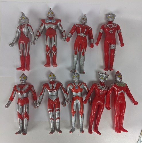 9x Bandai Japanese Japan Ultraman Figure Lot Hero Soft Vinyl