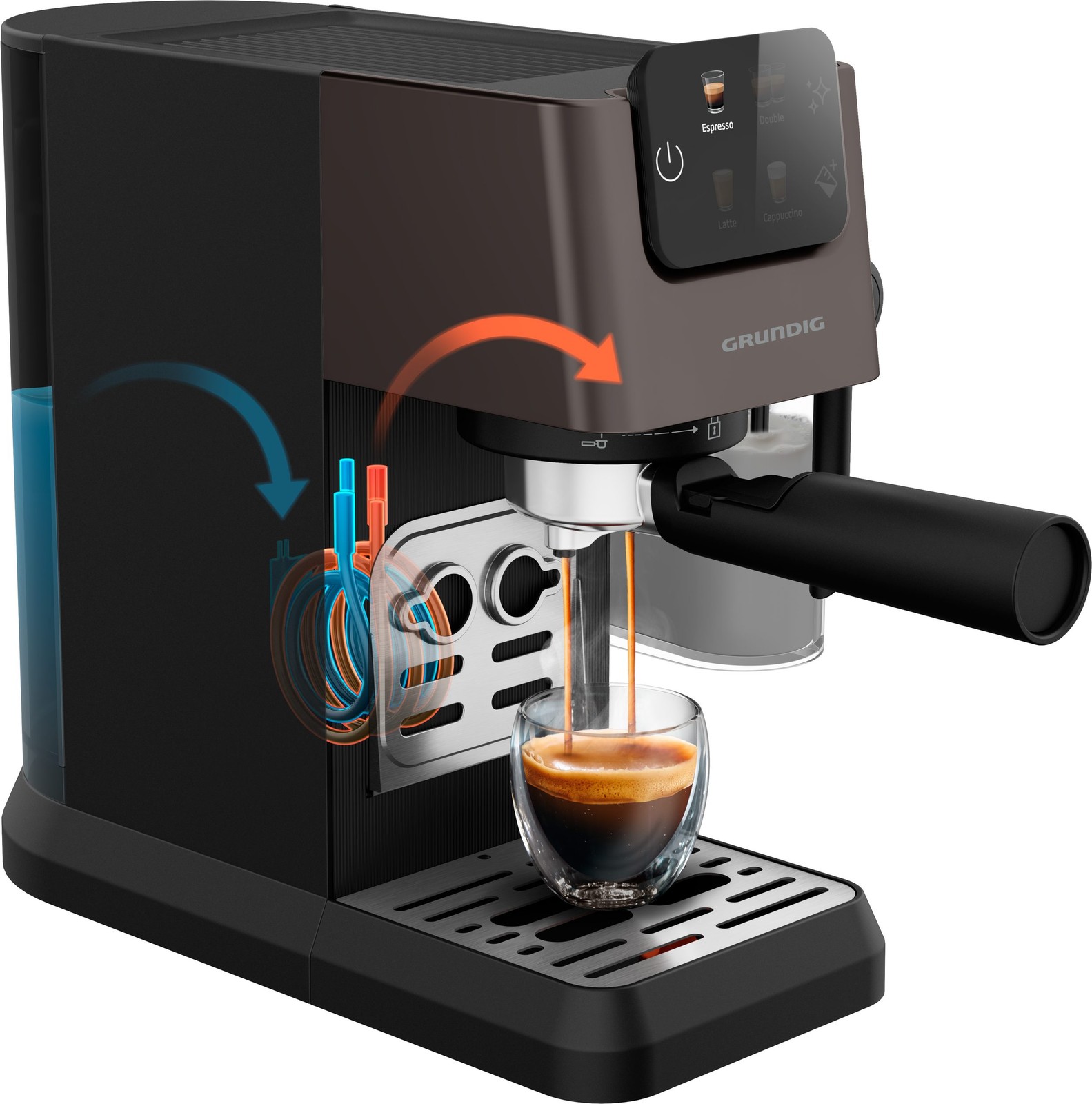 Grundig Espressomaschine KSM 5330 Siebträger Milchbehälter Touch-Display B-WARE - Bild 4 von 4