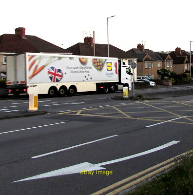 Photo 6x4 Lidl articulated lorry Malpas Road Newport Descending the A4051 c2020