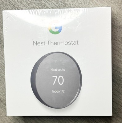 New Google Nest Programmable Wi-Fi Thermostat G4CVZ Snow White - Sealed Box