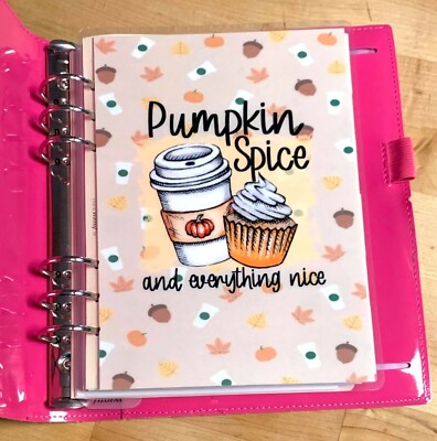 Pumpkin Spice Cover Set made for use with Filofax A5 Planner-