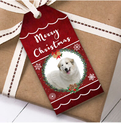 Great Pyrenees Mountain Dog Christmas Gift Tags (Present Favor Labels)