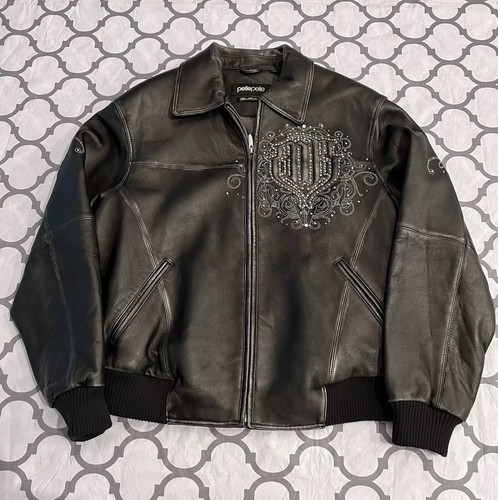 marc buchanan pelle pelle レザージャケット Pelle Pelle Marc Buchanan Embroidered Embellished 100