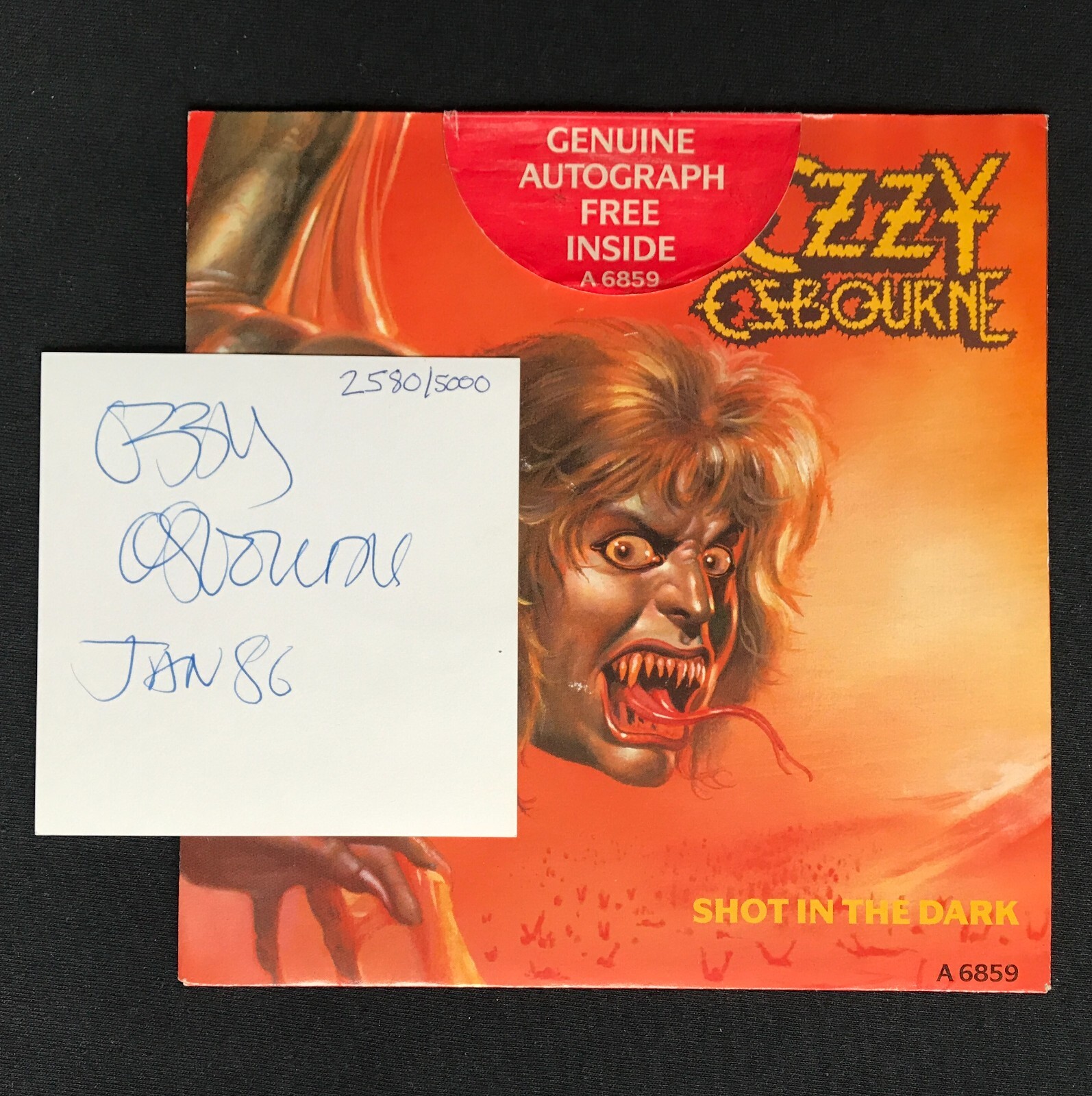 直筆サイン入りCD OZZY OSBOURNE/オジー・オズボーン直筆サイン入り