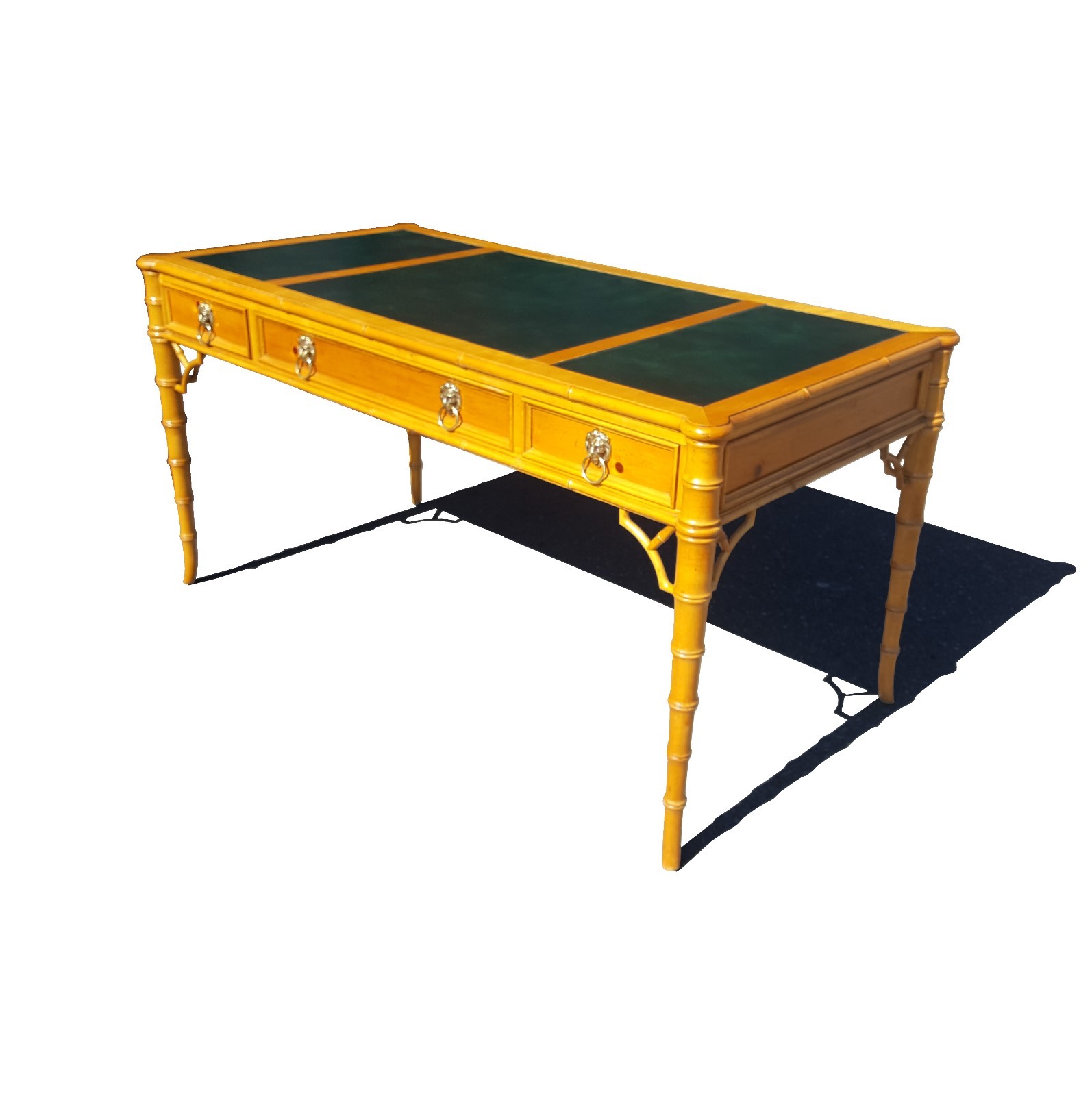 Baker furniture Chippendale faux bamboo desk.