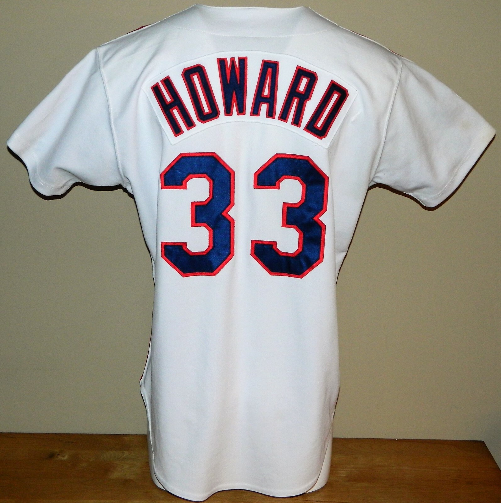 1993 Thomas Howard Game Worn Cleveland Indians Home Jersey #33 - Russell