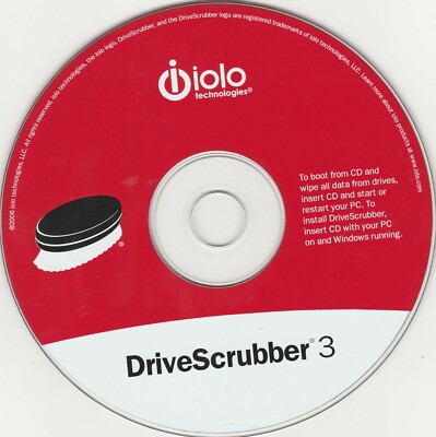 DriveScrubber 3 by iolo technologies for Windows ~ 2006 ~ CD-ROM