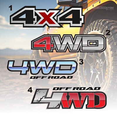 Adesivi Stickers 4X4 per tutti i modelli Fuoristrada Off Road Suzuki Nissan Jeep