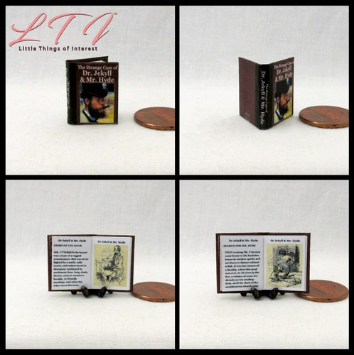 VICTORIAN CLASSICS (3) HORROR 1:12 Scale Miniature Readable Illustrated Books