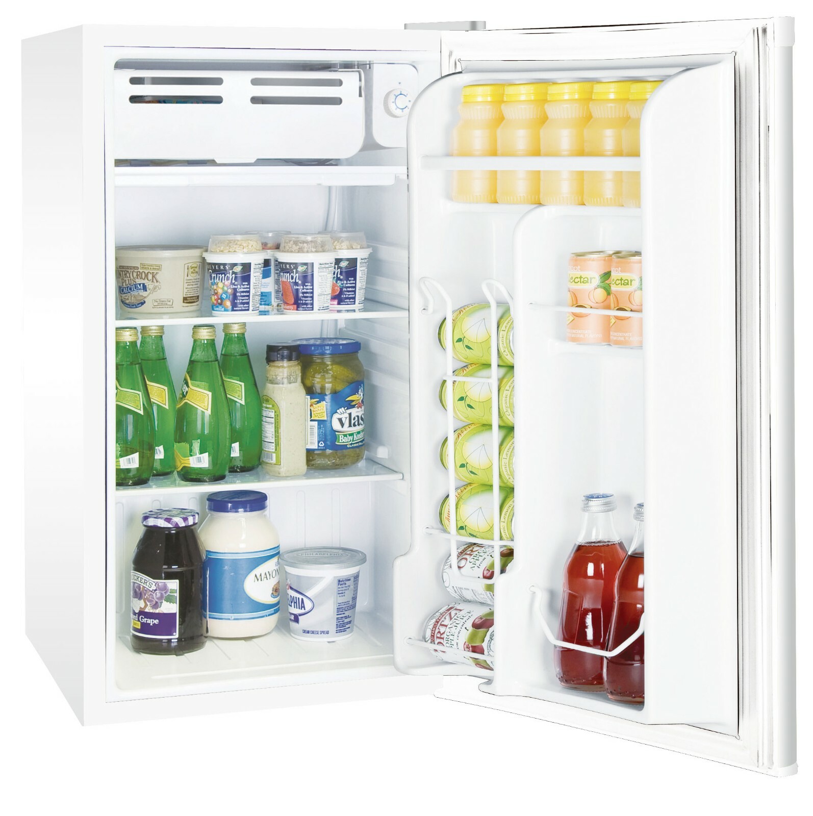 Compact Refrigerator 3.2 Cu Ft Mini Door Small Fridge, White