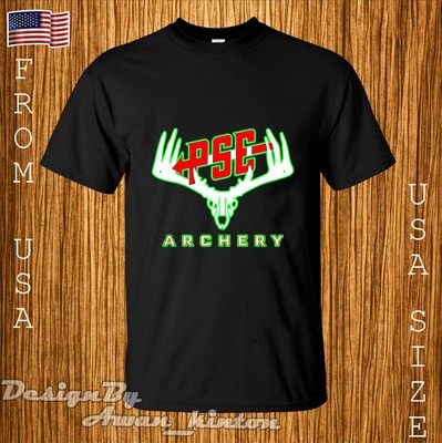 Tshirt Pse Archery Logo Black Color Short Sleeve Usa Size