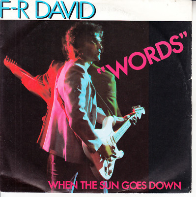 F.R. DAVID  Words PICTURE SLEEVE 7'' 45 rpm record NEW + juke box title strip