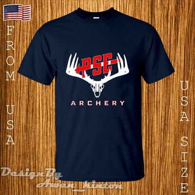 Tshirt Pse Archery Logo Short Sleeve Usa Size Dark Blue Color Shirt