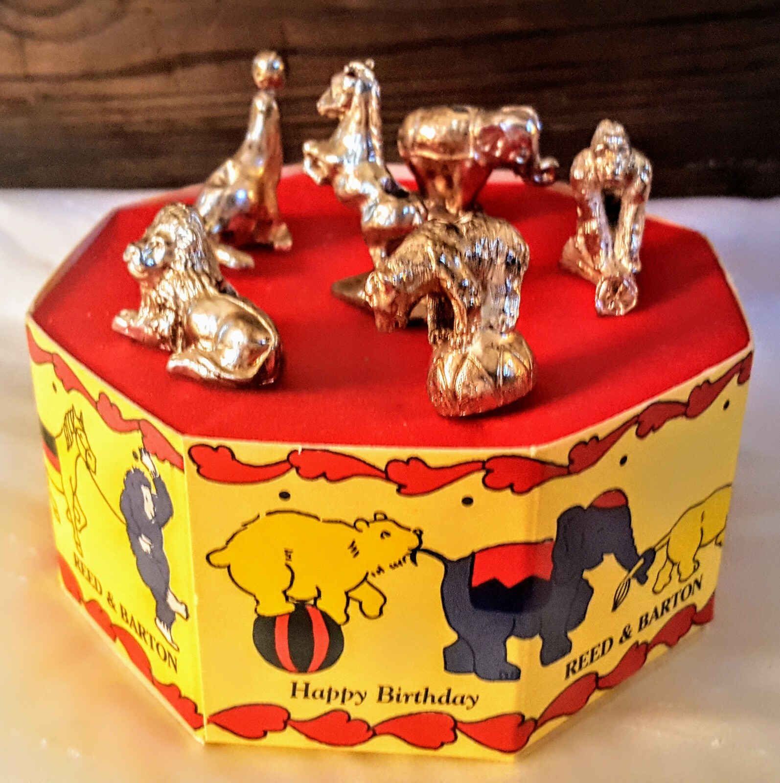 Vintage Reed & Barton Silver PlateCircus Animal Birthday Cake Candle Holders EVC