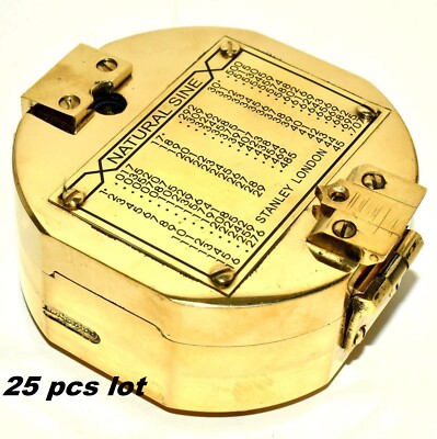 MARITIME BRASS COMPASS STANLEY LONDON MARINE COMPASS SET OF 25 PIECES