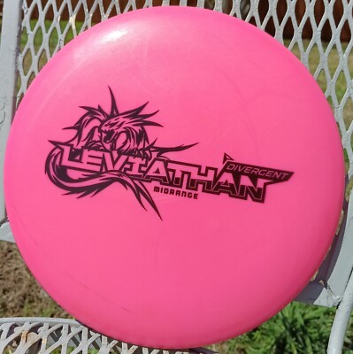 Max GRIP LEVIATHAN Divergent Discs MidRange -PINK DIsc Golf