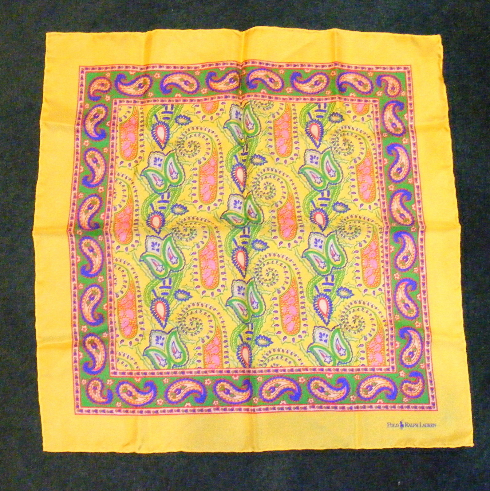 Ralph Lauren Floral 100% pañuelos de seda para hombres