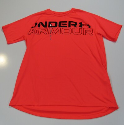 Under Armour Mens UA Tech 2.0 Workmark Short Sleeve Shirt Large 1361702-628 Nwt