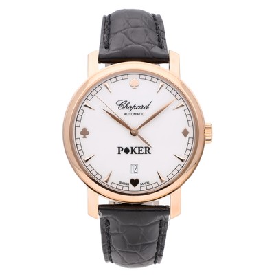 Chopard Poker Limited Edition 18k Rose Gold Auto 40mm Men's Watch 161278-5017