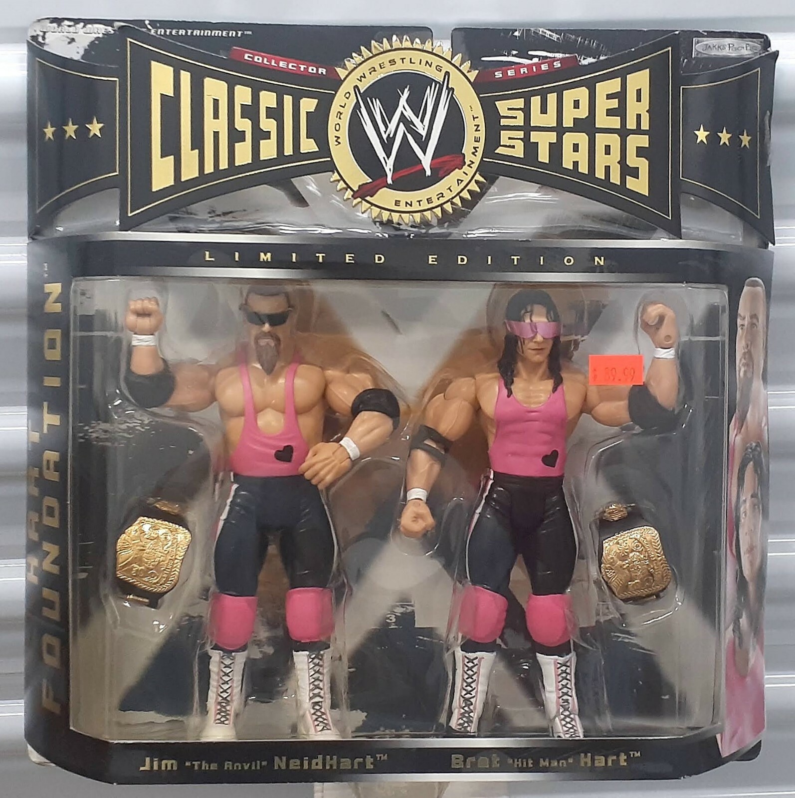 WWE Jakks Classic Series 1 Hart Foundation Bret Hart & Jim WWE Jakks Classic Series 1 Hart Foundation Bret Hart & Jim