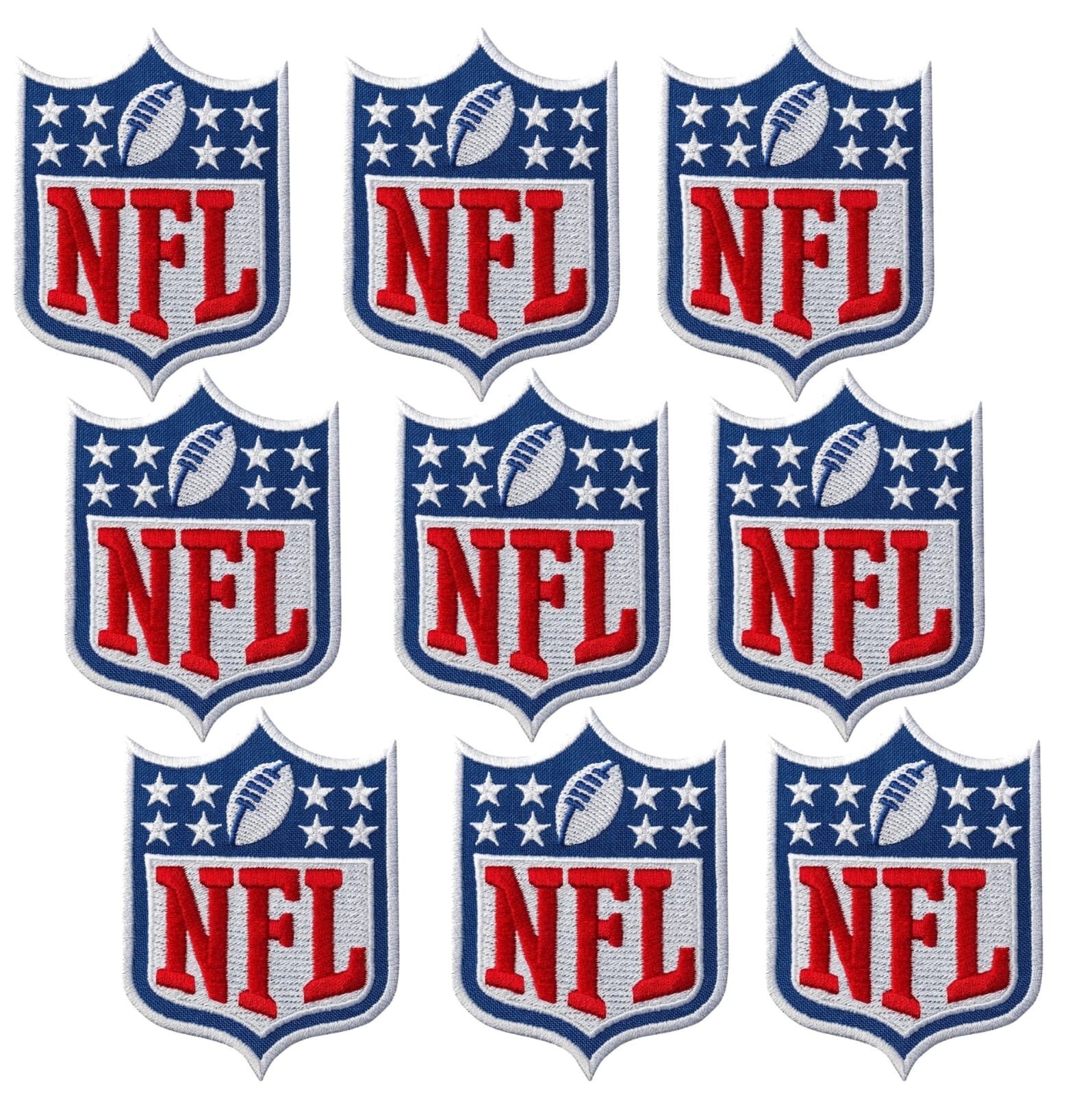 NFL Logo Football 100 Piece Small Collar Size Patch