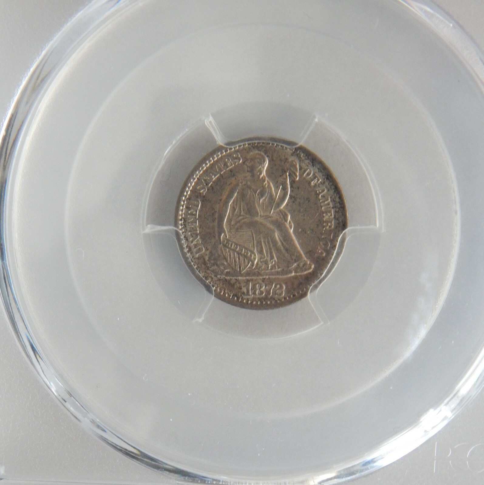 1872 S Seated Liberty Half Dime PCGS AU58