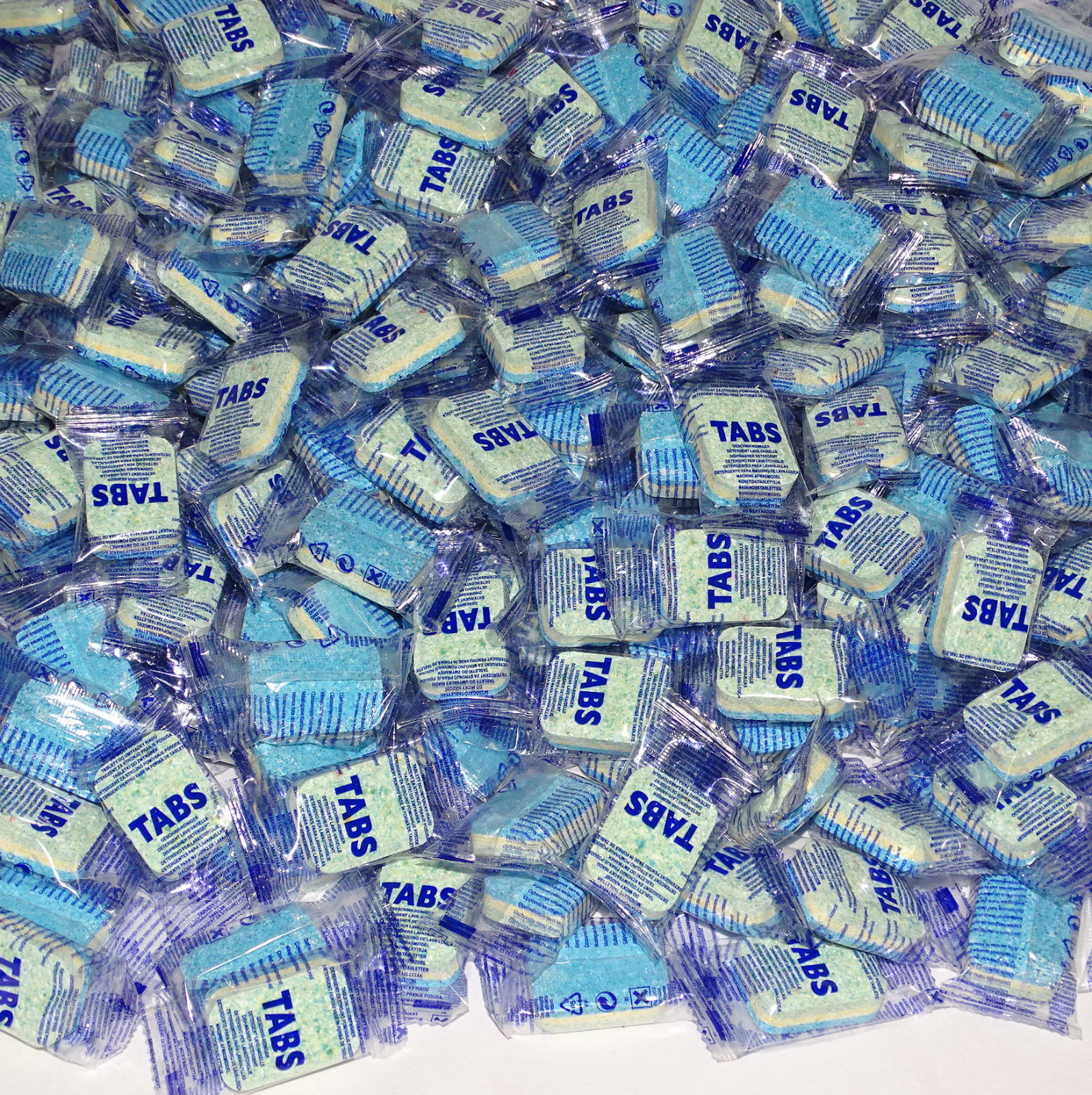 250/500 Stück Geschirrspül Tabs Spülmaschinentabs 12 in 1 Geschirrtabs blau-gelb