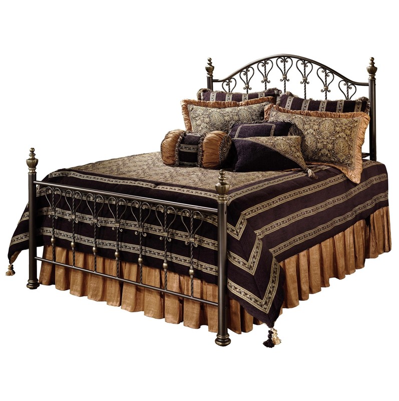 Arched Antique Headboard Footboard Bronze