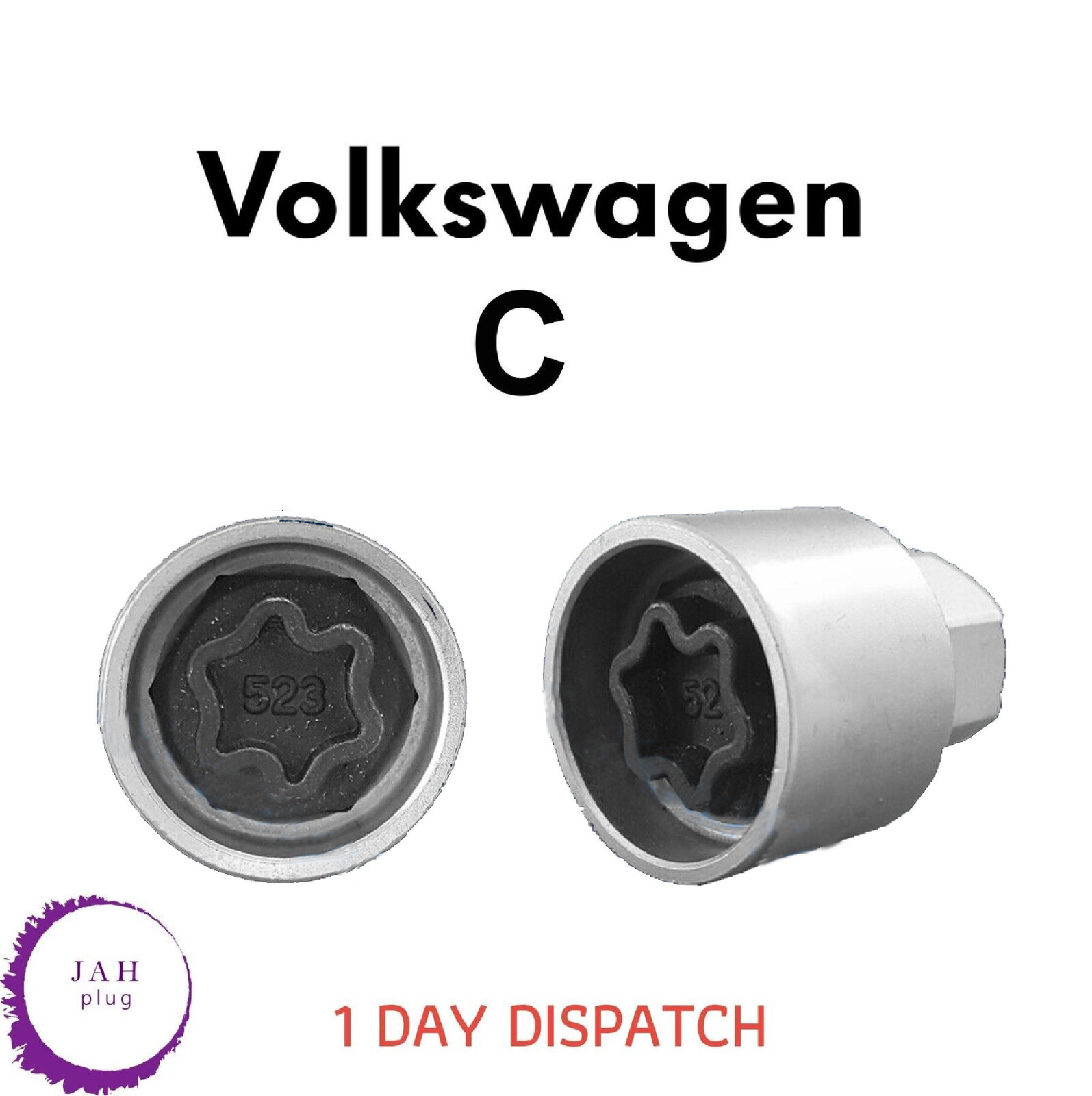 MASTER LOCKING WHEEL SECURITY BOLT KEY ANTI THEFT FOR VOLKSWAGEN NUMBER 523, C