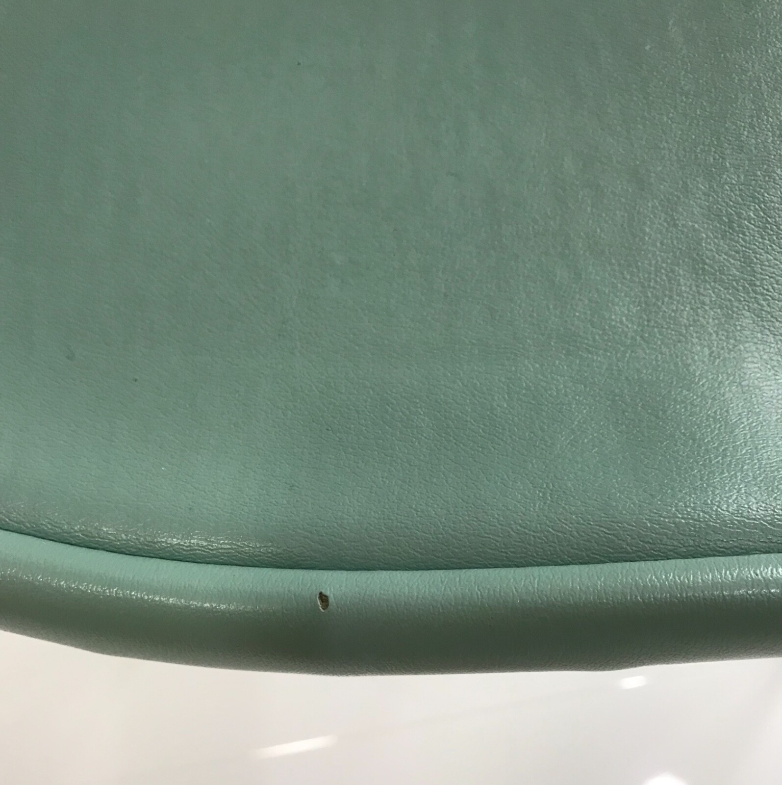 Knoll Bertoia Side Chair Full Cover Seat Cushion Blue Vinyl Mid Century #4 of 6