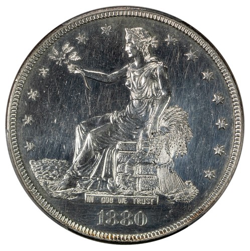 1880 T$1 PR Trade Dollar - PCGS Genuine UNC Details