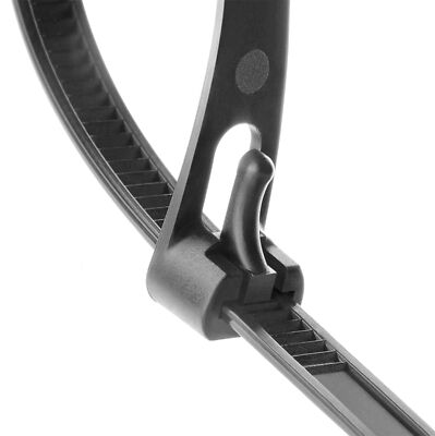 Releasable Reusable Zip Ties 12 Inch Heavy Duty Thick Black Cable Reusable 100