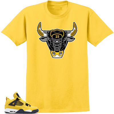 white and yellow jordan shirt