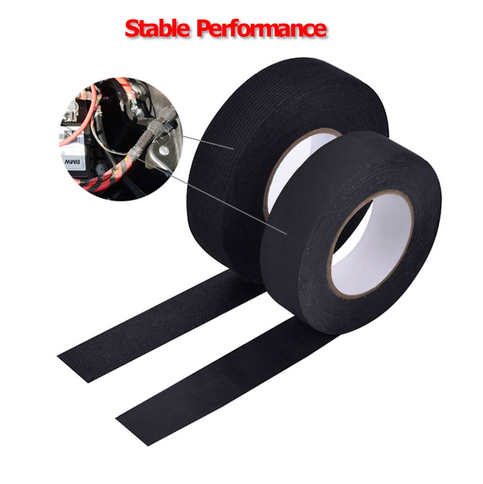 8 Rolls Cloth Tape Wire Electrical Wiring Harness Car Auto SUV truck 19mm*15m