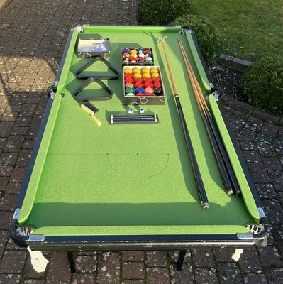 Mightymast Leisure Crucible 6Ft SnookerPool Table with Accessories-Excellent