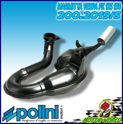 ベスパ PX200 POLINIチャンバー Exhaust -SIMONINI- Vespa P200 - carbon silencer ベスパ 右