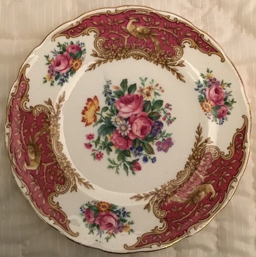 7 EB Foley China MONTROSE Bird Floral Pattern 6 Inch Side Plates AA