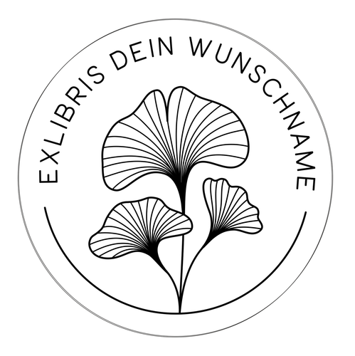 Exlibris Stempel - Ex Libris Stempel - Exlibris mit GinkgoBlatt No.exl-10402