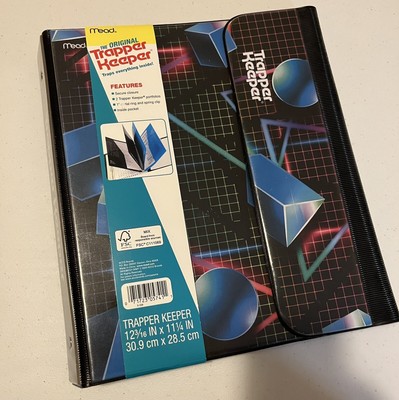 Trapper Keeper 1  Binder 80s Retro Style Folders 2020 Mead Geometric Shapes NEW