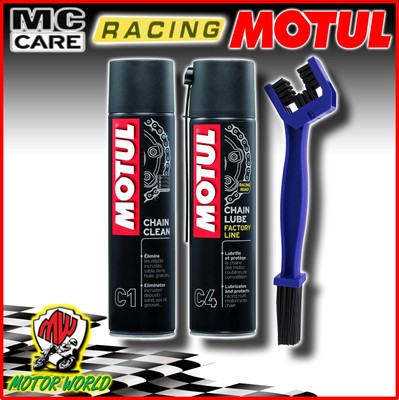 Kit Nettoyage Chaîne Moto Bardahl K9 - Dégrippant Spray + Graisse Chaîne + Brosse - 400ml