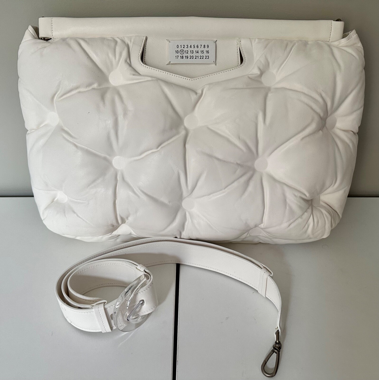 Maison Margiela White Glam Slam Classique XL Bag w/Shoulder Maison Margiela White Glam Slam Classique XL Bag w/Shoulder
