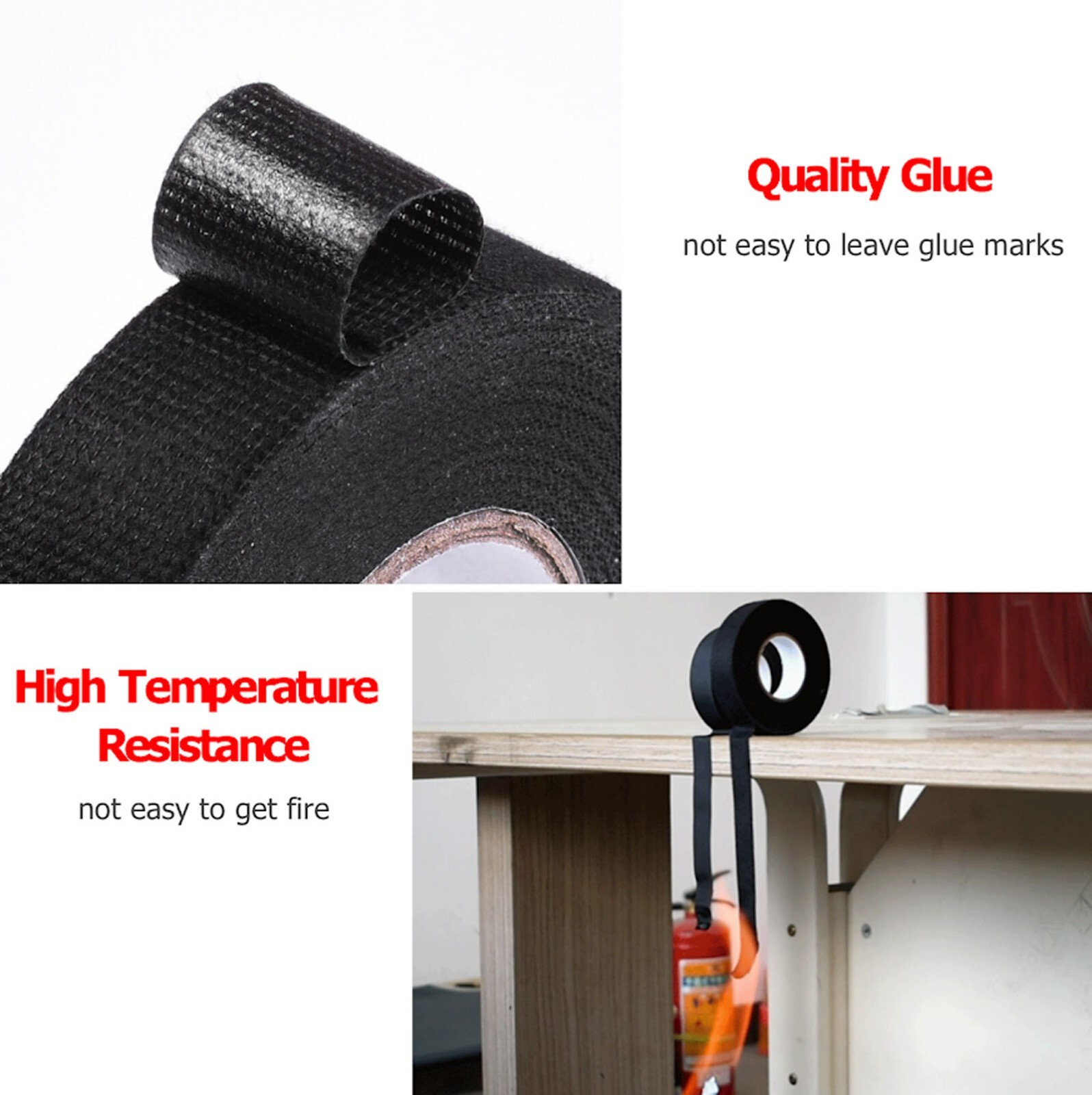 8 Rolls Cloth Tape Wire Electrical Wiring Harness Car Auto SUV truck 19mm*15m