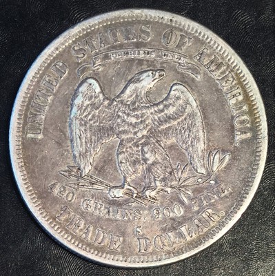 1878-S Trade Dollar - Full Clear Detail - High Quality Scans #F947